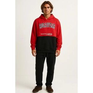 Rocawear Men's Red Black Hoodie 901509 Large